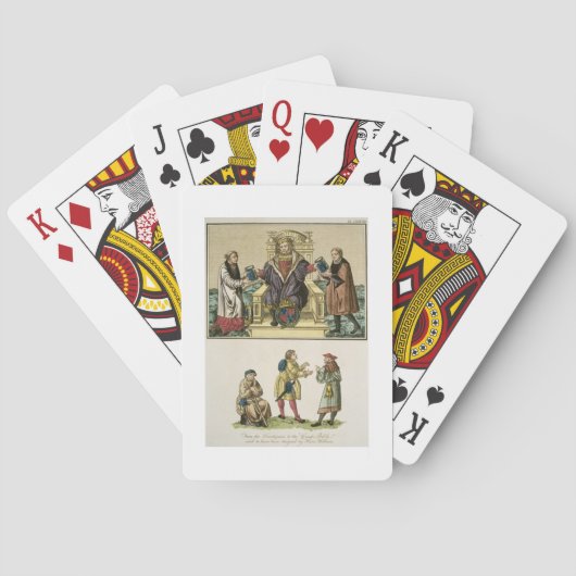 Koning Henry VIII (1491-1547) van de frontistiek Speelkaarten (Achterkant)