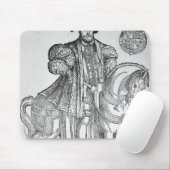 Koning Henry VIII over horseback Muismat (Met muis)