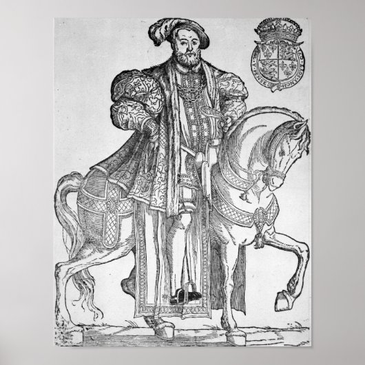 Koning Henry VIII over horseback Poster (Voorkant)