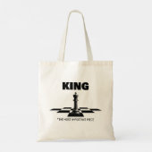 Koning het belangrijkste stuk tote bag (Achterkant)