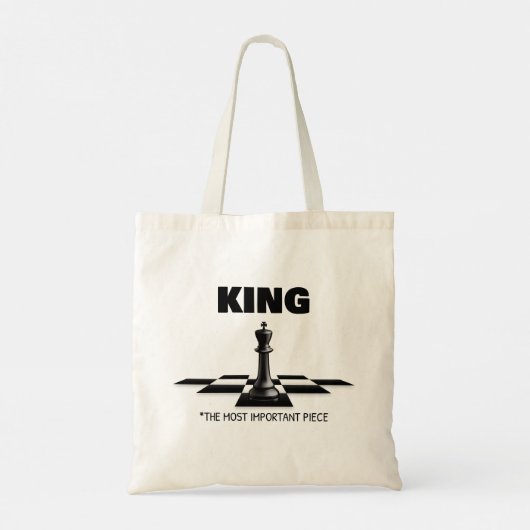 Koning het belangrijkste stuk tote bag (Achterkant)