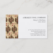  koning hoort PLaying Kards Collage Visitekaartje (Achterkant)