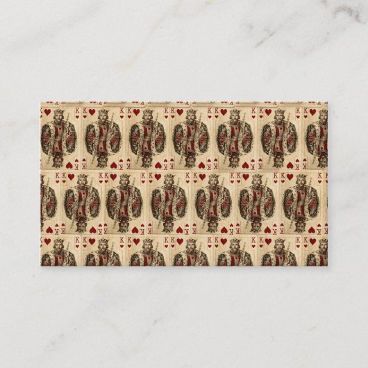  koning hoort PLaying Kards Collage Visitekaartje (Voorkant)