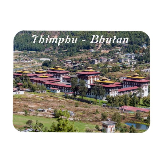 Koning in Thimphu - Bhutan Magneet (Horizontaal)
