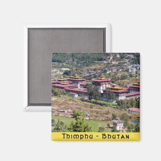 Koning in Thimphu - Bhutan Magneet (Voorkant / Achterkant)
