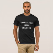Koning James Bijbel Believer Ministerie Zwart T-shirt (Voorkant volledig)