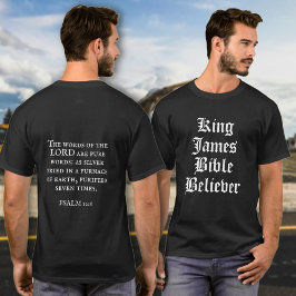 Koning James Bijbelgelovige Christelijke Schrift T-shirt