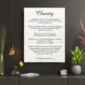 Koning James Bijbelvers 1 Korintiërs 13 in eenvoud Canvas Afdruk