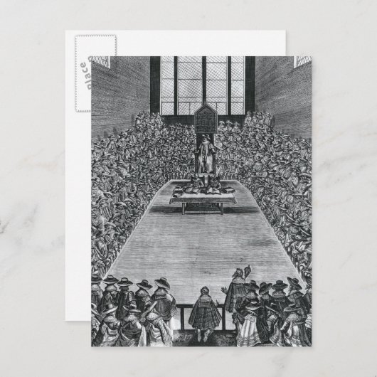 Koning James I in de Kamers van het Parlement, 162 Briefkaart (Voorkant / Achterkant)