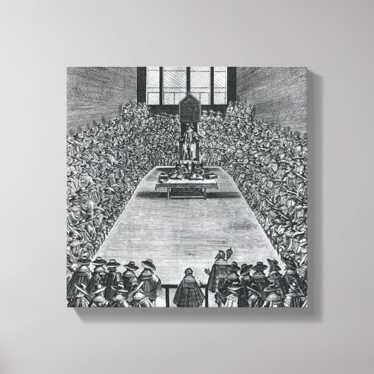 Koning James I in de Kamers van het Parlement, 162 Canvas Afdruk (Voorkant)