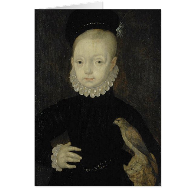Koning James VI met Sparrow Hawk - 1574 (Voorkant)