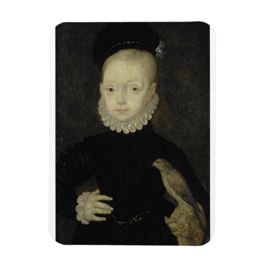 Koning James VI met Sparrow Hawk - 1574 Magneet (Verticaal)