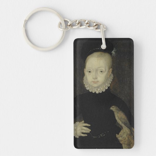 Koning James VI met Sparrow Hawk - 1574 Sleutelhanger (Voorkant)