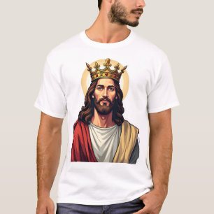 Koning Jezus Banner Vintage Gravure Shirt 2