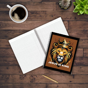 Koning Jezus Leeuw Gezicht Ontwerp Notitieboek