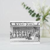 Koning John geeft zijn kroon over Briefkaart (Staand voorkant)