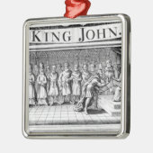 Koning John geeft zijn kroon over Metalen Ornament (Links)