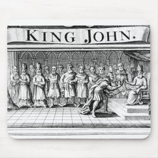Koning John geeft zijn kroon over Muismat (Voorkant)