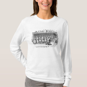 Koning John geeft zijn kroon over T-shirt