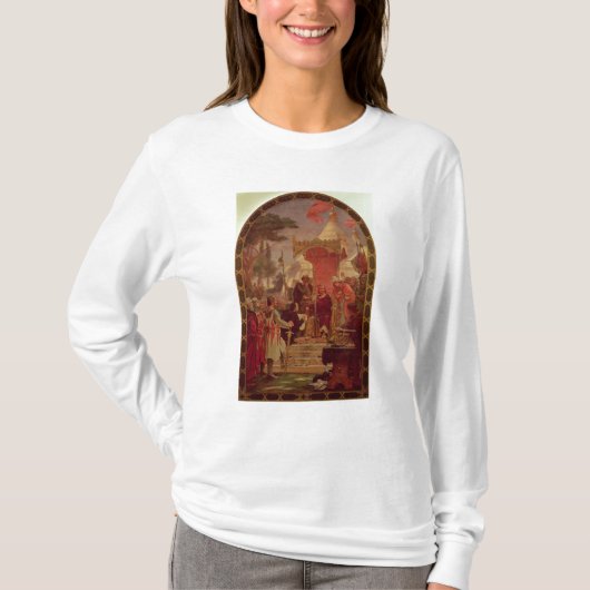 Koning John Verleent de Magna Carta in 1215, 1900 T-shirt (Voorkant)