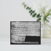 Koning John's Letters Patent for Liverpool, 1207 Briefkaart (Staand voorkant)