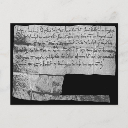 Koning John's Letters Patent for Liverpool, 1207 Briefkaart (Voorkant)