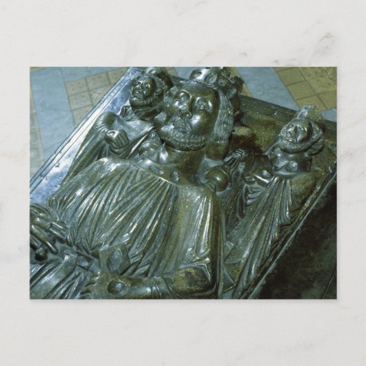 Koning John's Tomb met twee miniatuurfiguren Briefkaart (Voorkant)