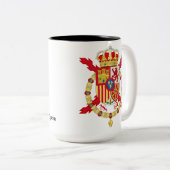 Koning Juan Carlos van Spanje Tweekleurige Koffiemok (Voorkant rechts)