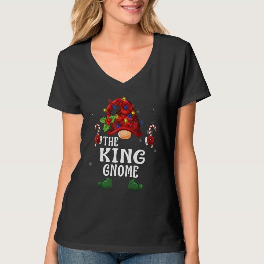 Koning Kabouter Buffalo Plaid Overeenkomstige Fami T-shirt (Voorkant)