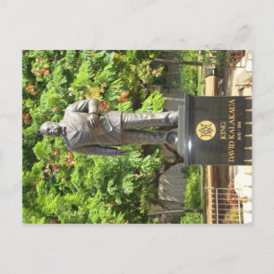 Koning Kalakaua Statue, Honolulu, HI Briefkaart