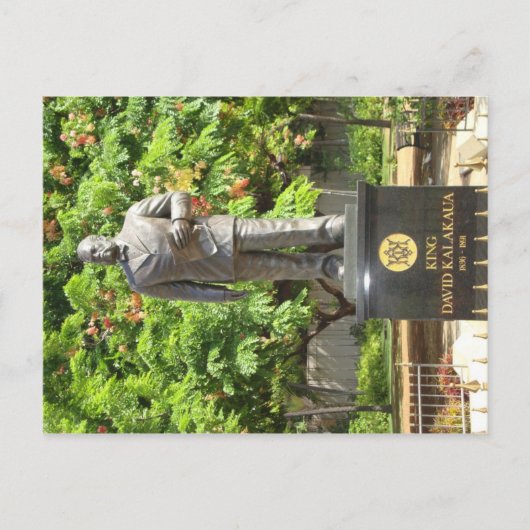 Koning Kalakaua Statue, Honolulu, HI Briefkaart (Voorkant)