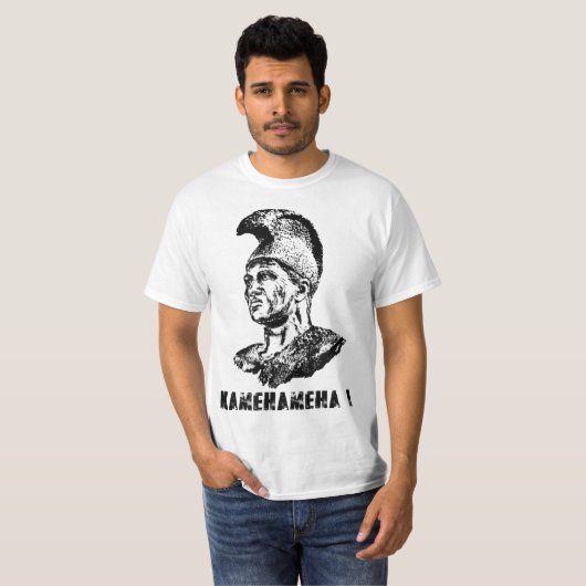 Koning Kamehameha I Hawaïaanse Eilanden Tropische  T-shirt (Voorkant volledig)