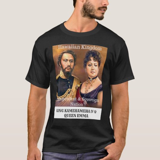 Koning Kamehameha IV Koningin Emma T-shirt (Voorkant)