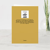 Koning Karel II maakt vrolijk Wenskaart Kaart (Achterkant)