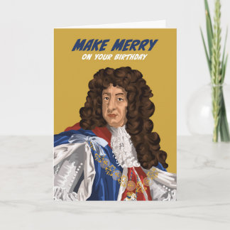 Koning Karel II maakt vrolijk Wenskaart Kaart