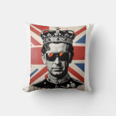 Koning Karel III gooit kussenkussen met kroon Kussen (Voorkant)