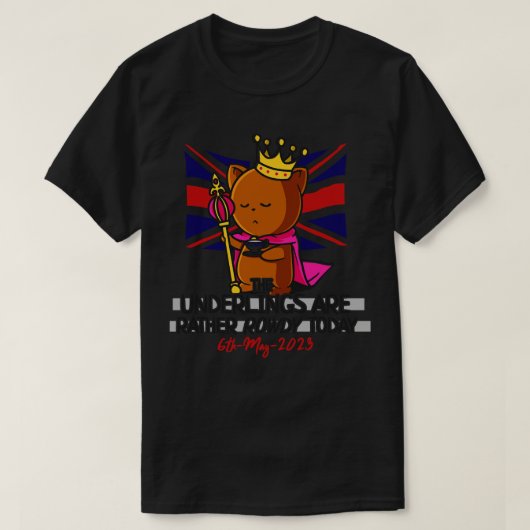 Koning Karel III Kroningsstraat Party Rowdy Und T-shirt (Design voorkant)