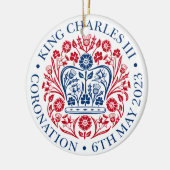 Koning Karel III — officieel ontwerp Keramisch Ornament (Links)