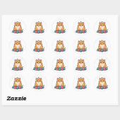 Koning Kat Ronde Sticker (Vel)