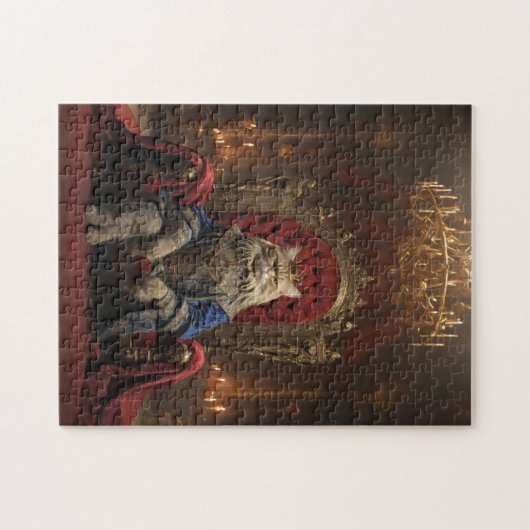 Koning Kat's overdadige troon kamer puzzel Legpuzzel (Horizontaal)