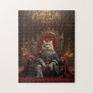 Koning Kat's overdadige troon kamer puzzel Legpuzzel