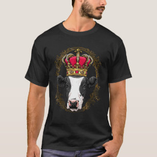 Koning Koe met Kroon Koningin Koe Dier T-shirt