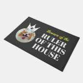 Koning/Koningin Dog Ruler van het Huis Foto toevoe Deurmat (Schuin)