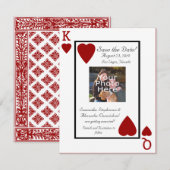 Koning/koningin foto opslaan huwelijksdatum save the date (Voorkant / Achterkant)