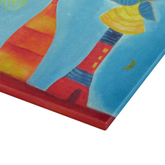 Koning Koningin Glas Snijplank 11" x 8" (Hoek)