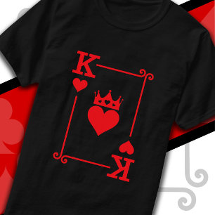 Koning & Koningin Harten Bijpassend Paar Koning va T-shirt