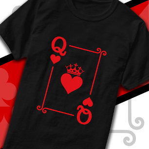 Koning Koningin Harten Bijpassend Paar Koningin va T-shirt