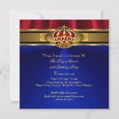 Koning Koningin Red Crown - Koninklijk Blauw - Dag Kaart (Achterkant)