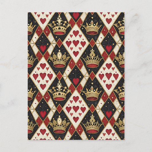 Koning & Koningin van Harten Briefkaart (Voorkant)