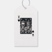 Koning & Koningin van Harten Schedels & Rozen Cadeaulabel (Achterkant)